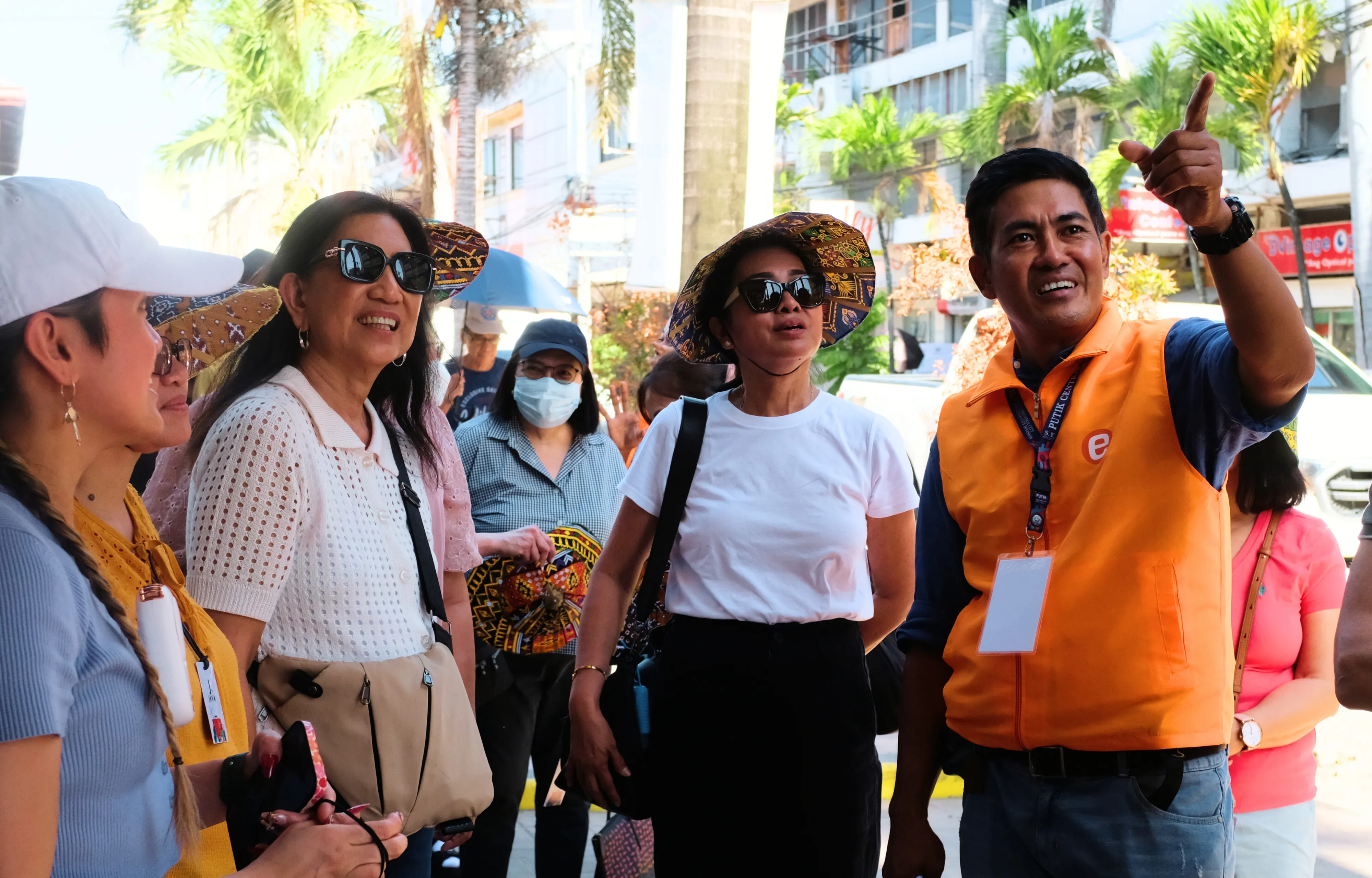 A group of balikbayan in walking tour in Zamboanga, Manila, Philippines